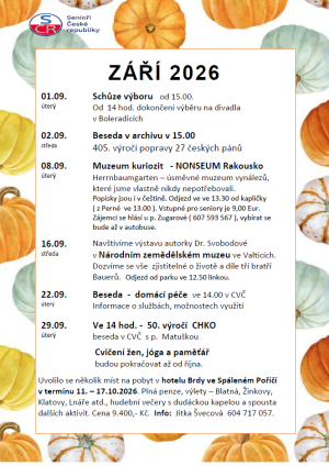 plán akcí září 2026